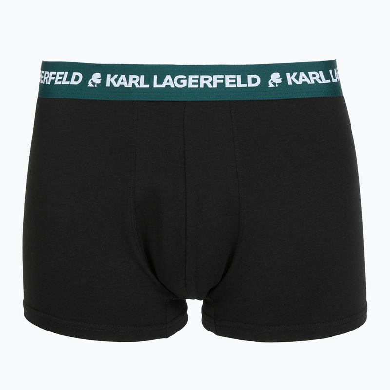 Men's boxers KARL LAGERFELD Logo Trunk Colorband 3 pairs dark sea/indigo/blue 4
