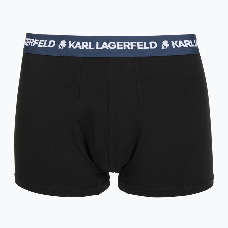 Men's boxers KARL LAGERFELD Logo Trunk Colorband 3 pairs dark sea/indigo/blue 5