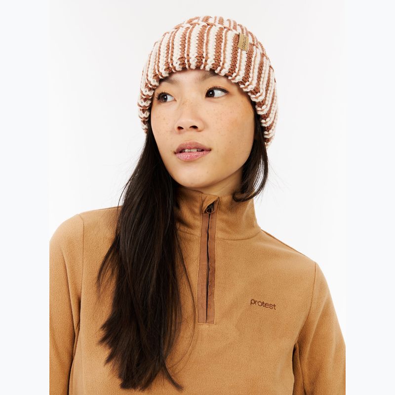 Women's sweatshirt Protest PRTRemutez 1/4 Zip Active teddy brown 7