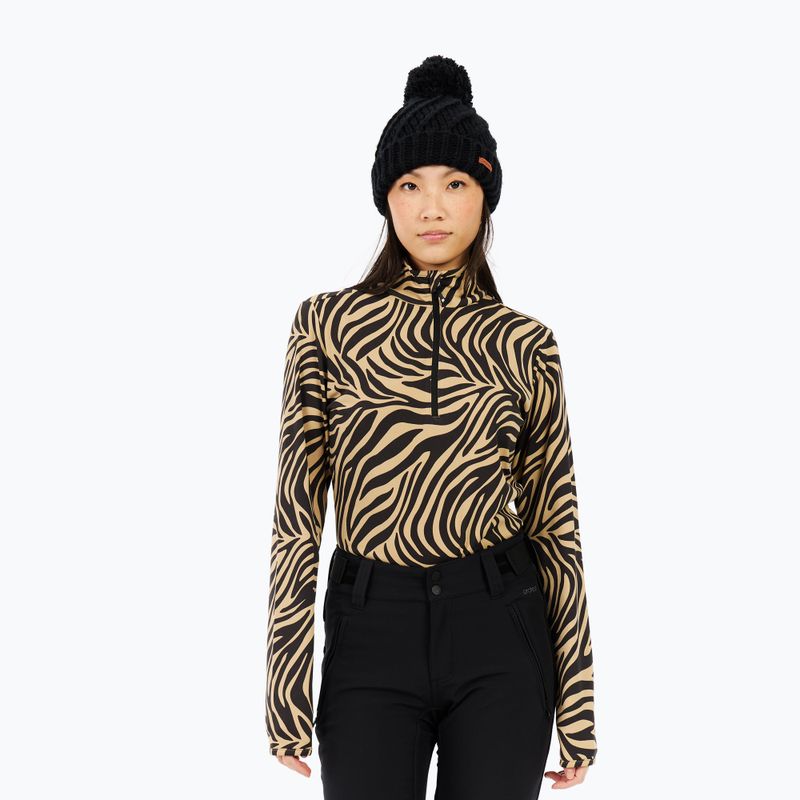 Women's sweatshirt Protest PRTEsher 1/4 Zip Active bamboobeige 4