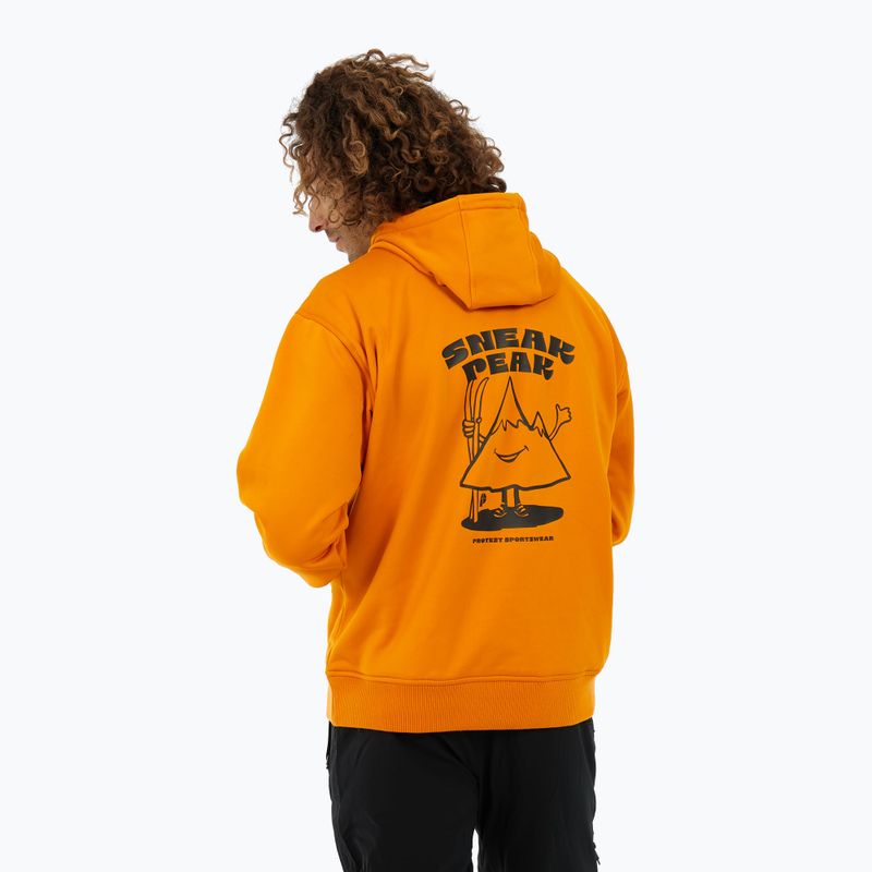 Men's snowboard sweatshirt Protest PRTIvo Outdoor Hoodie caramel yellow 4