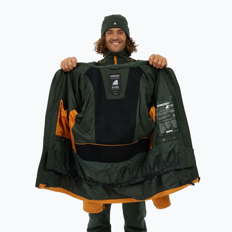 Men's snowboard jacket Protest PRTZoot caramel yellow 8