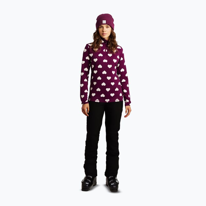 Women's fleece sweatshirt Protest PRTSwana 1/4 Zip Active current purple 2
