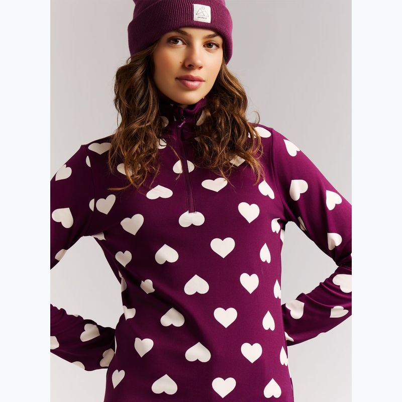 Women's fleece sweatshirt Protest PRTSwana 1/4 Zip Active current purple 5