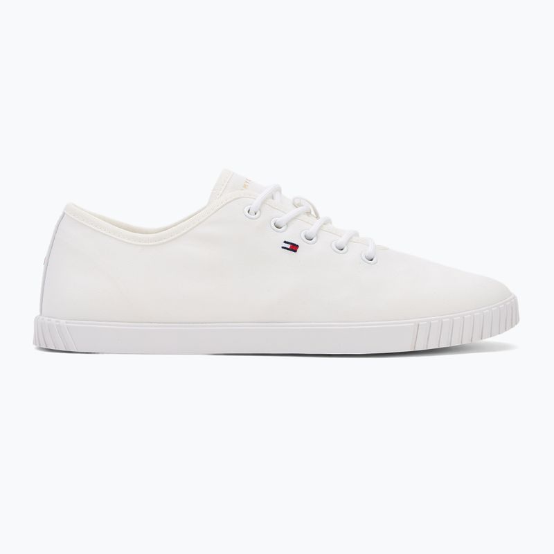 Tommy Hilfiger women's trainers Canvas Lace Up white 2