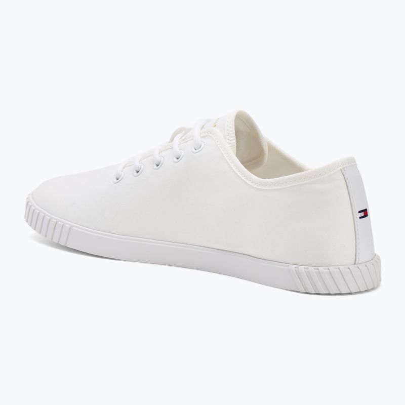 Tommy Hilfiger women's trainers Canvas Lace Up white 3