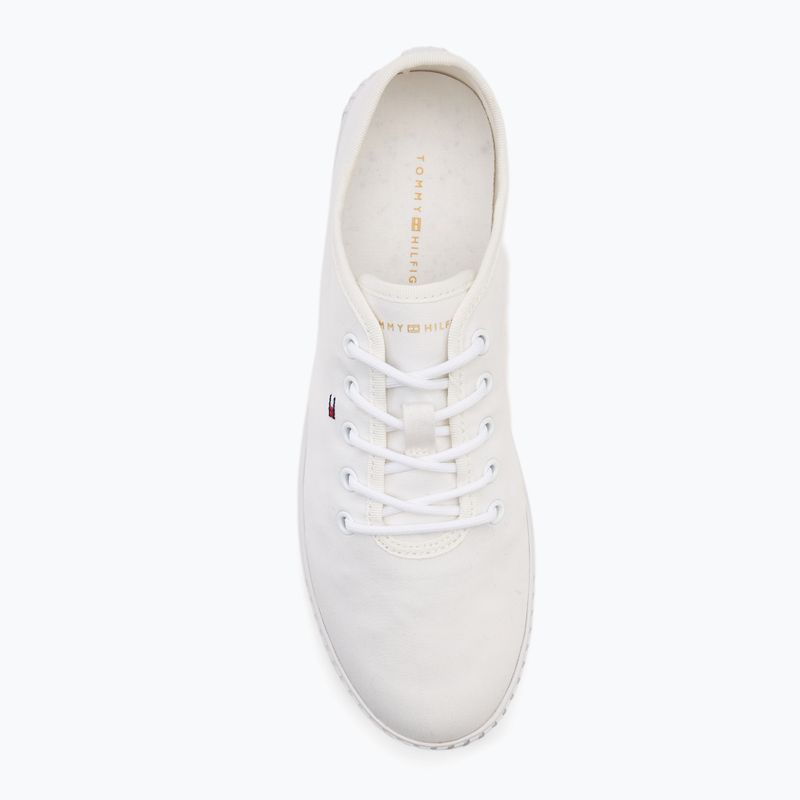Tommy Hilfiger women's trainers Canvas Lace Up white 5
