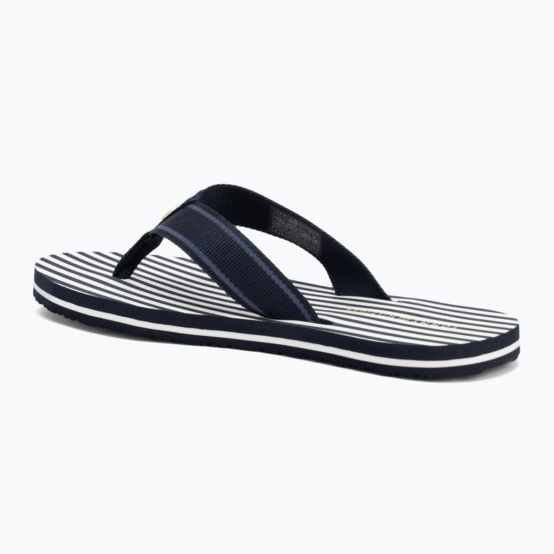 Tommy Hilfiger women's flip flops Stripes Beach Sandal space blue 3