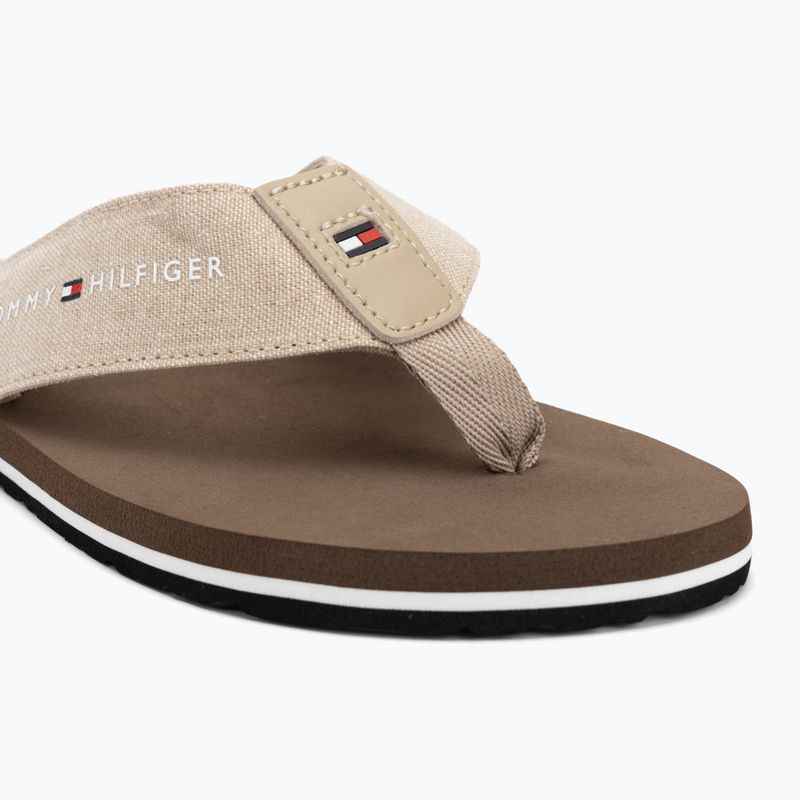 Men's Tommy Hilfiger Chambray Beach Sandal beige flip flops 7