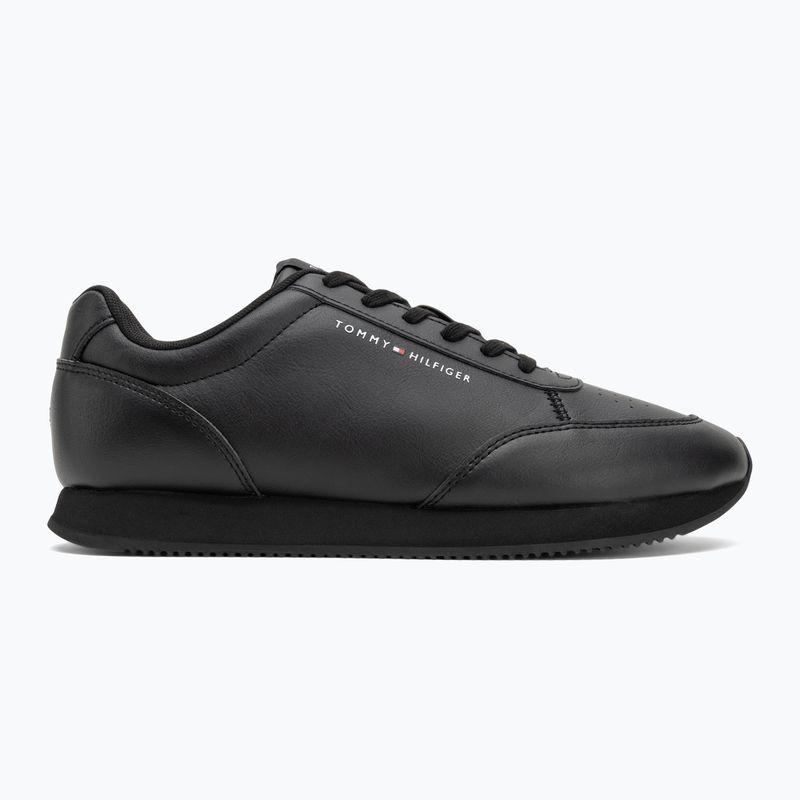 Men's Tommy Hilfiger Lo Runner Pu Mix black shoes 2
