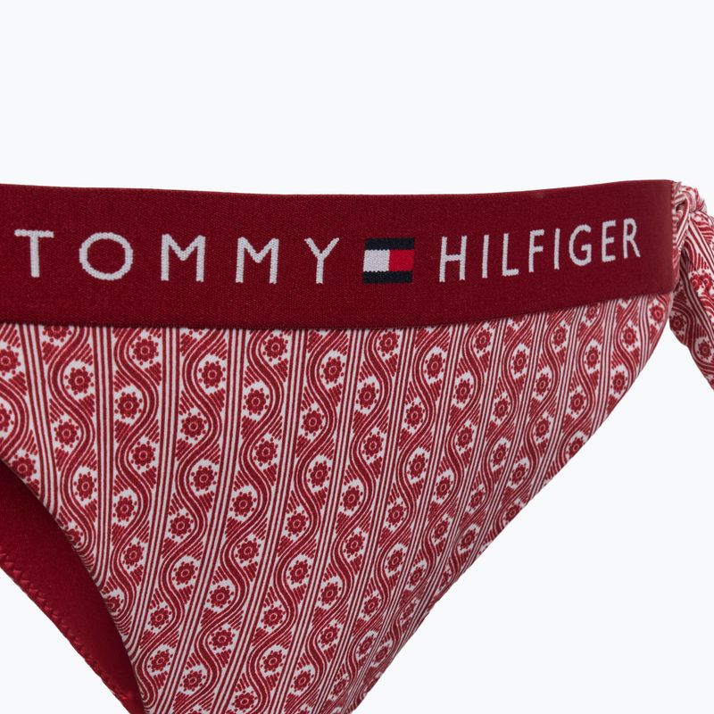 Tommy Hilfiger Cheeky Side Tie Bikini Bottom Print floral stripe regatta red 3