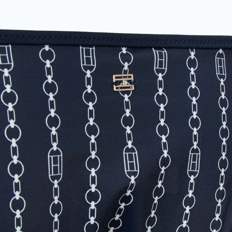 Tommy Hilfiger Cheeky String Swimsuit Bottom Side Tie Print flag chain dark night navy 3