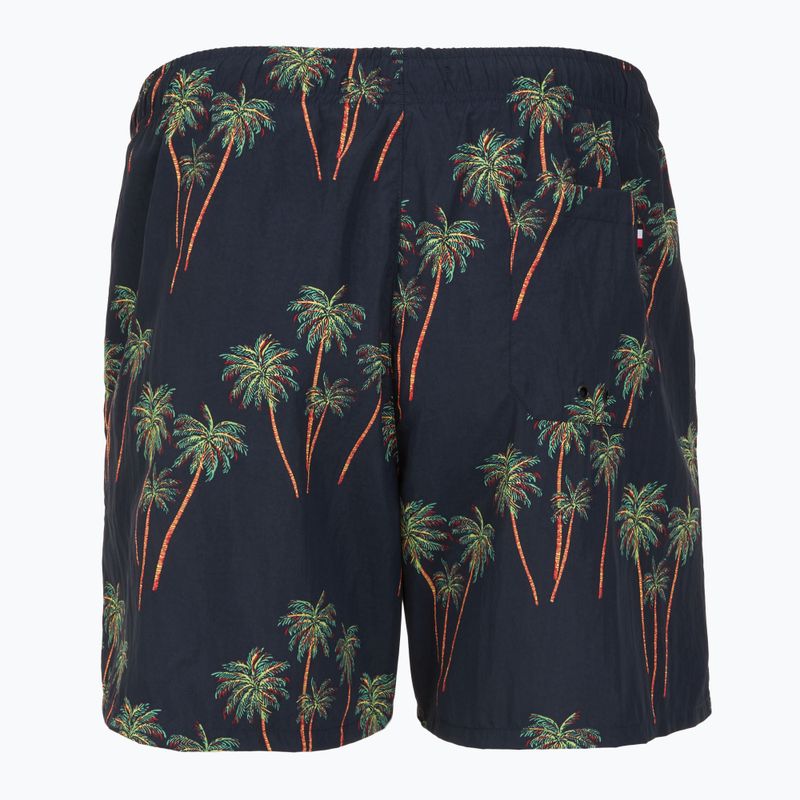 Tommy Hilfiger men's Medium Drawstring Print palm tropical aop desert sky swim shorts 2