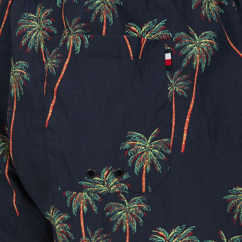 Tommy Hilfiger men's Medium Drawstring Print palm tropical aop desert sky swim shorts 4