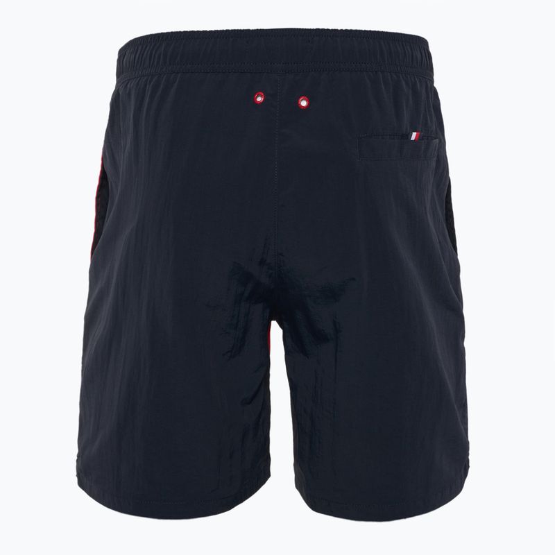 Men's Tommy Hilfiger Long Drawstring Diag Swim Shorts On desert sky 2