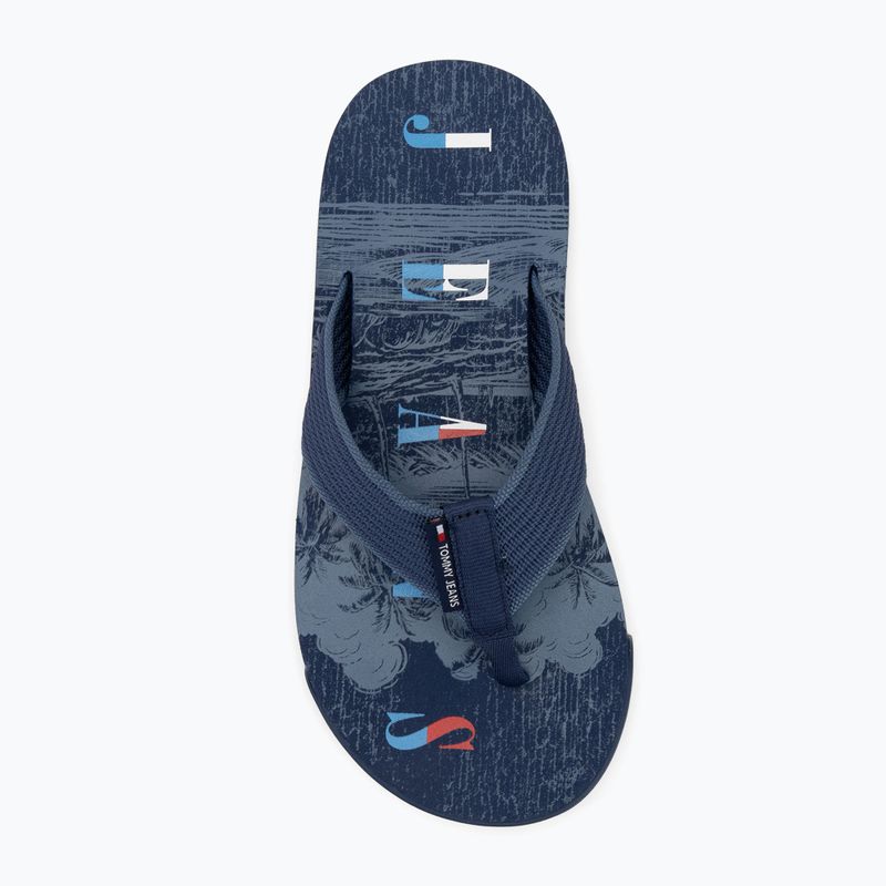 Men's Tommy Jeans Elevated Beach Sandal velvet blue flip flops 5