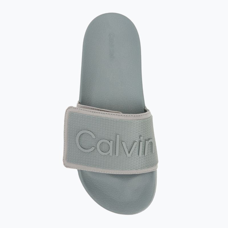Calvin Klein men's slides HM0HM01437 Adj Pool Slide TPU granite road 5