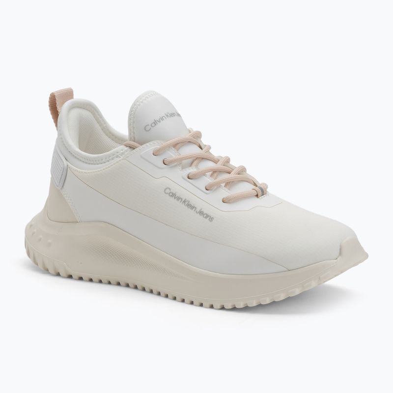 Calvin Klein women's shoes YW0YW01665 Eva Runner Sock Mix In Hitech bright white/creamy white/w pink