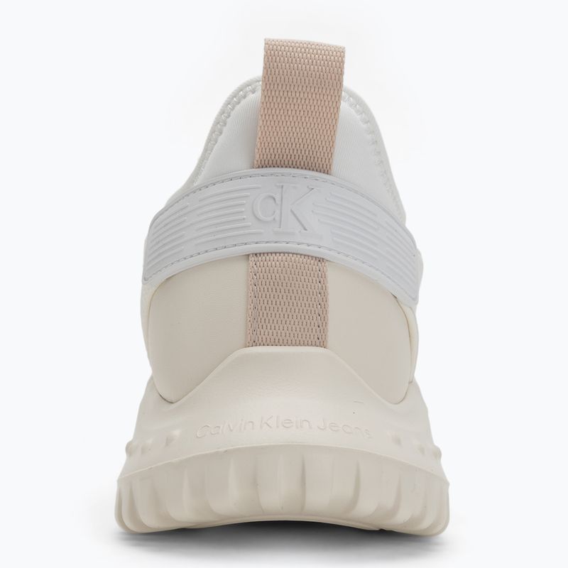 Calvin Klein women's shoes YW0YW01665 Eva Runner Sock Mix In Hitech bright white/creamy white/w pink 6
