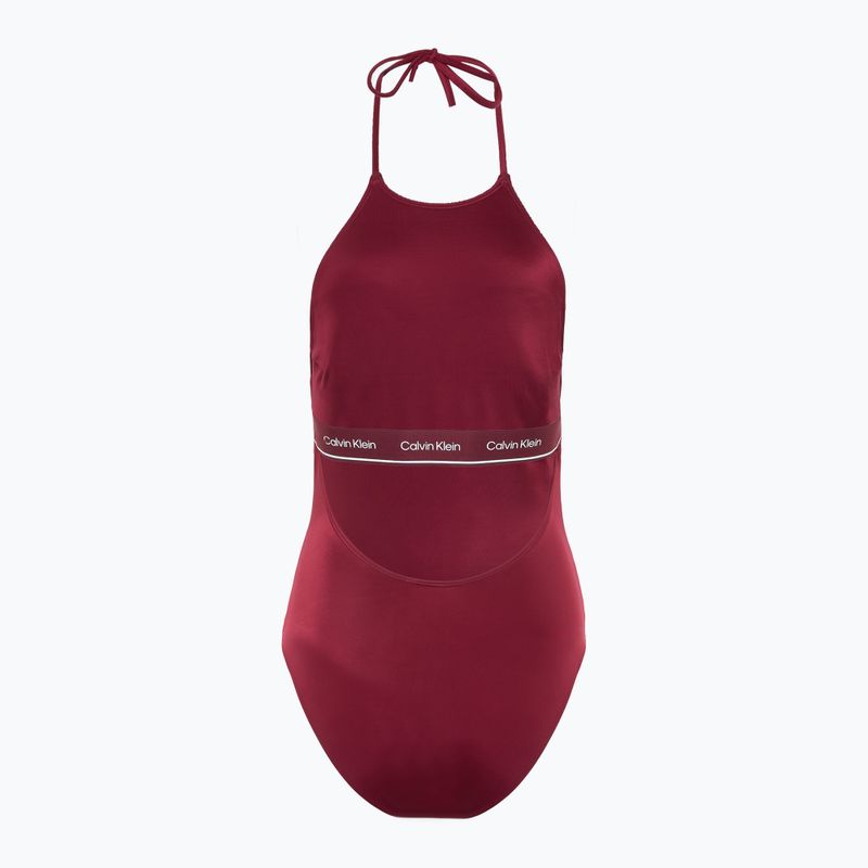 Calvin Klein women's one-piece swimsuit KW0KW02733 High Neck - RP plum gaze 2