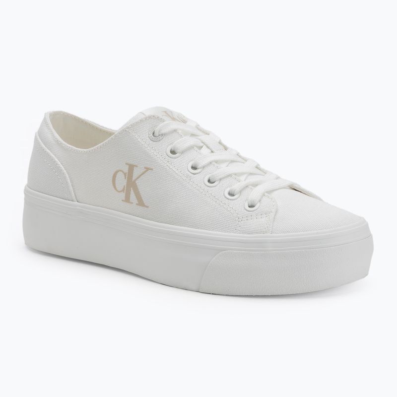 Calvin Klein women's trainers YW0YW01763 Vulc Flatform Low Cv MG triple bright white