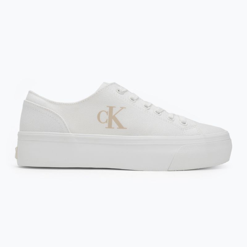 Calvin Klein women's trainers YW0YW01763 Vulc Flatform Low Cv MG triple bright white 2