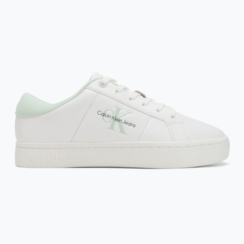 Calvin Klein women's shoes YW0YW01444 Classic Cupsole Lowlaceup Lth Wn bright white/moonlight jade 2