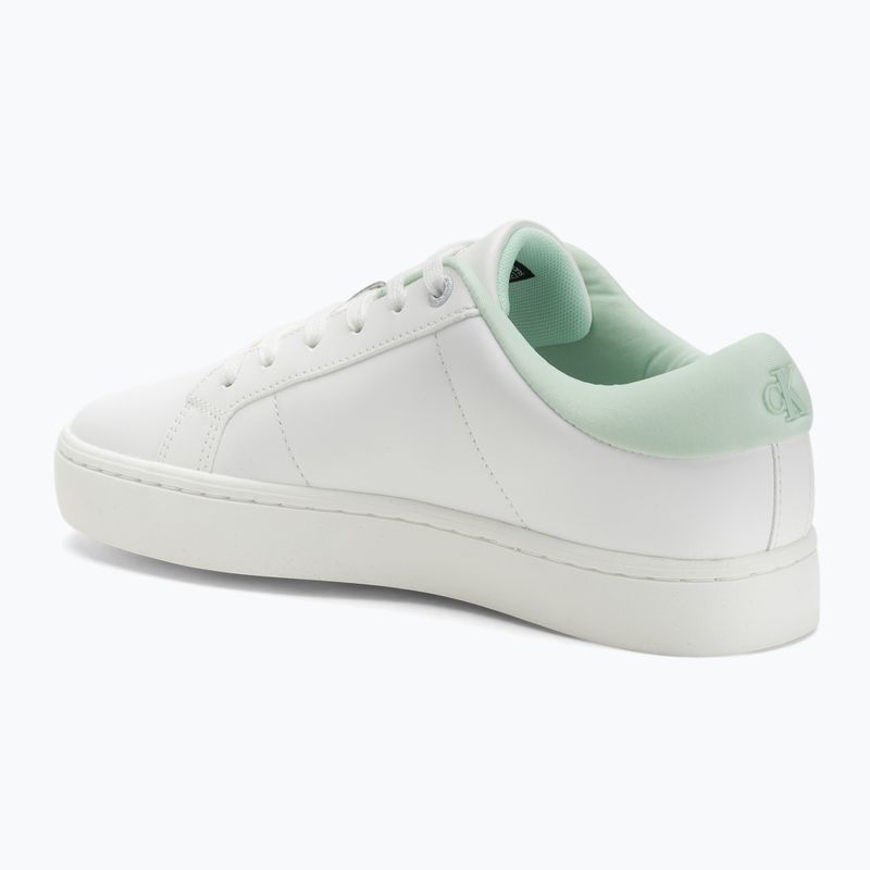 Calvin Klein women's shoes YW0YW01444 Classic Cupsole Lowlaceup Lth Wn bright white/moonlight jade 3