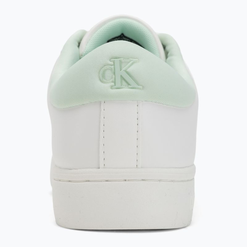 Calvin Klein women's shoes YW0YW01444 Classic Cupsole Lowlaceup Lth Wn bright white/moonlight jade 6