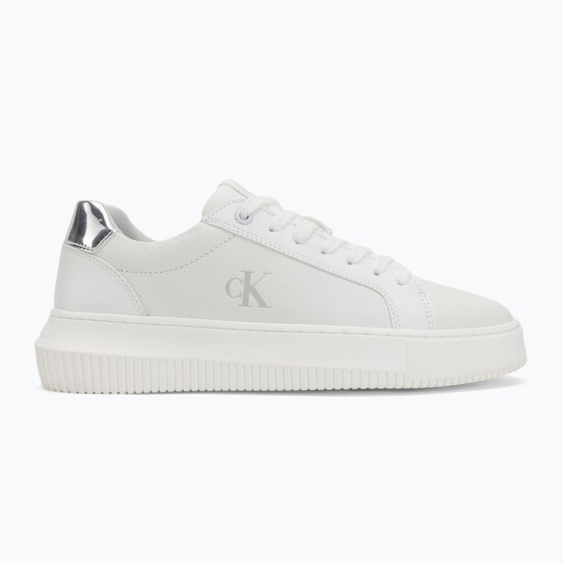 Calvin Klein women's shoes YW0YW01769 Chunky Cupsole Low Mg bright white/silver 2
