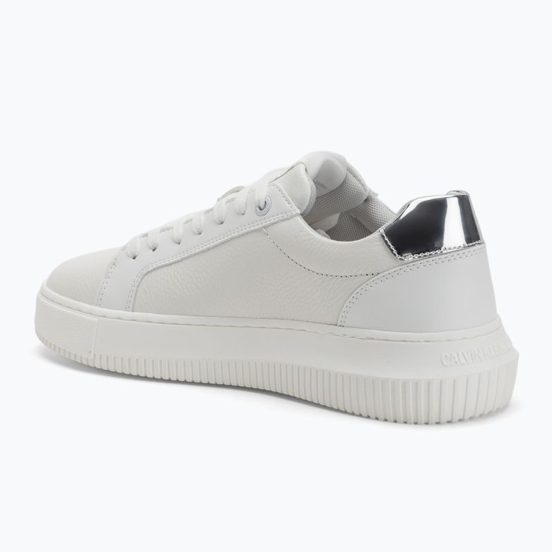 Calvin Klein women's shoes YW0YW01769 Chunky Cupsole Low Mg bright white/silver 3