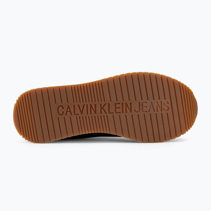 Calvin Klein women's shoes YW0YW01888 Retro Runner Low Laceup Canvas black/bright white 4