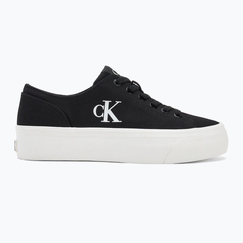Calvin Klein women's trainers YW0YW01763 Vulc Flatform Low Cv MG black/bright white 2