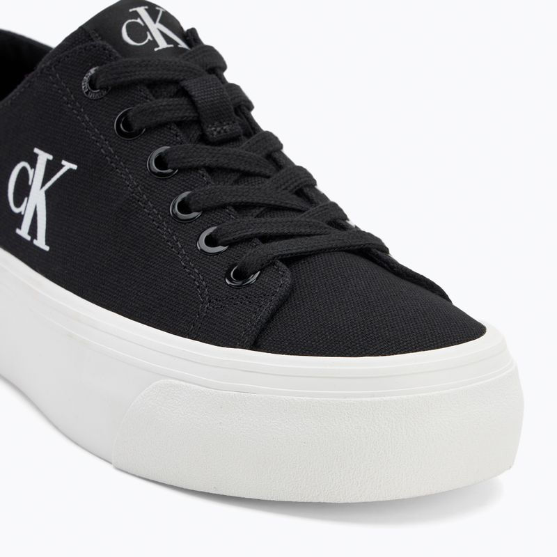 Calvin Klein women's trainers YW0YW01763 Vulc Flatform Low Cv MG black/bright white 7