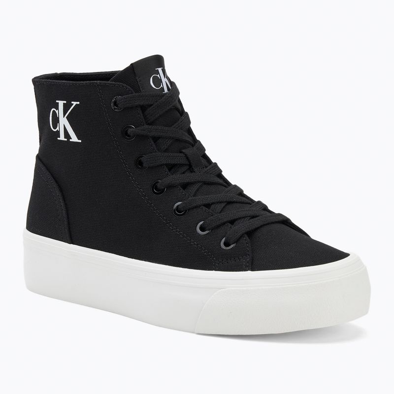 Calvin Klein women's trainers YW0YW01764 Vulc Flatform Mid Cv Mg black/bright white