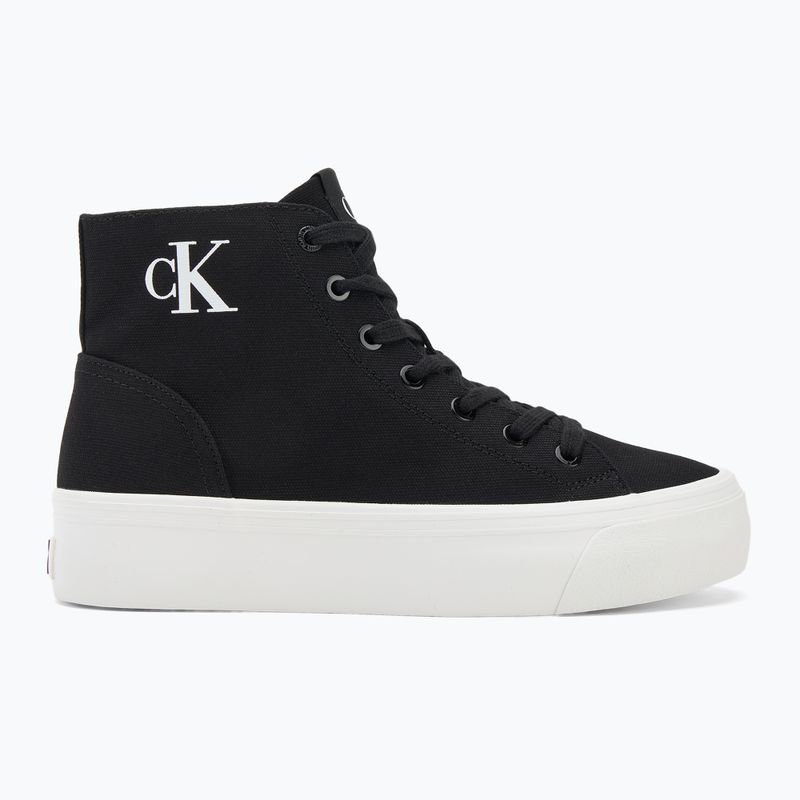 Calvin Klein women's trainers YW0YW01764 Vulc Flatform Mid Cv Mg black/bright white 2