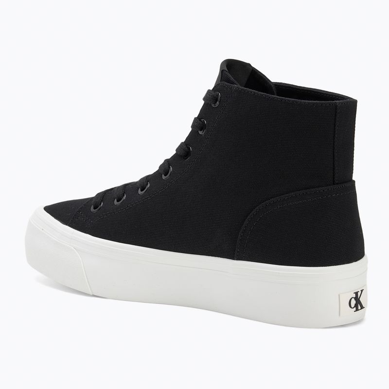 Calvin Klein women's trainers YW0YW01764 Vulc Flatform Mid Cv Mg black/bright white 3