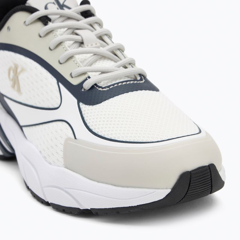 Calvin Klein women's shoes YW0YW01887 Retro Tennis Knit Mg bright white/silver bich/navy 7
