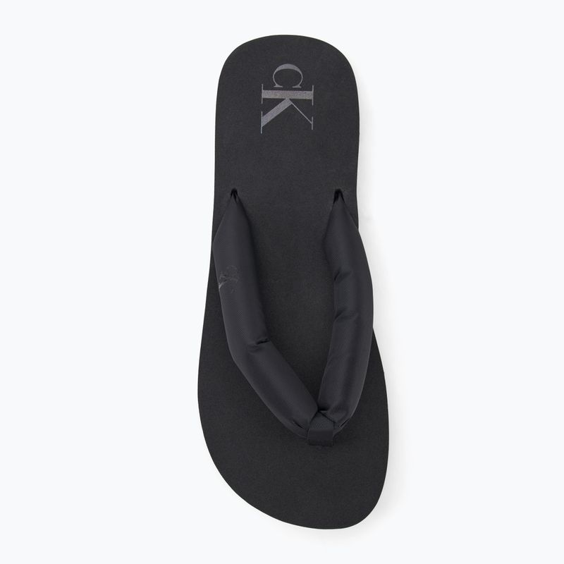 Women's Calvin Klein YW0YW01723 Beach Sandal Flatform Ttxr Satin triple black flip flops 5