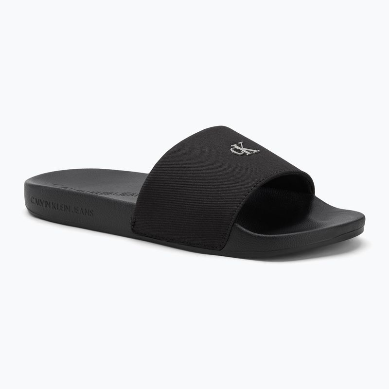 Calvin Klein women's flip-flops YW0YW01713 Slide Monogram Hardware triple black