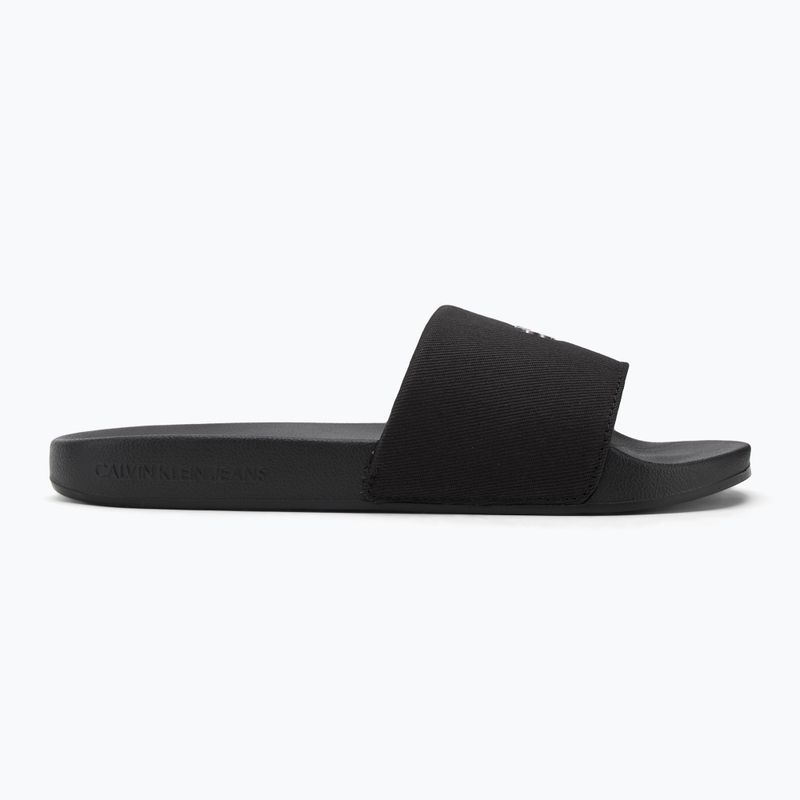 Calvin Klein women's flip-flops YW0YW01713 Slide Monogram Hardware triple black 2