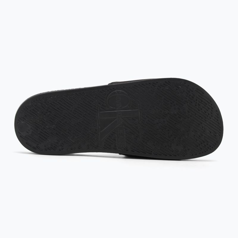 Calvin Klein women's flip-flops YW0YW01713 Slide Monogram Hardware triple black 4