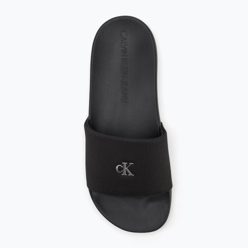 Calvin Klein women's flip-flops YW0YW01713 Slide Monogram Hardware triple black 5