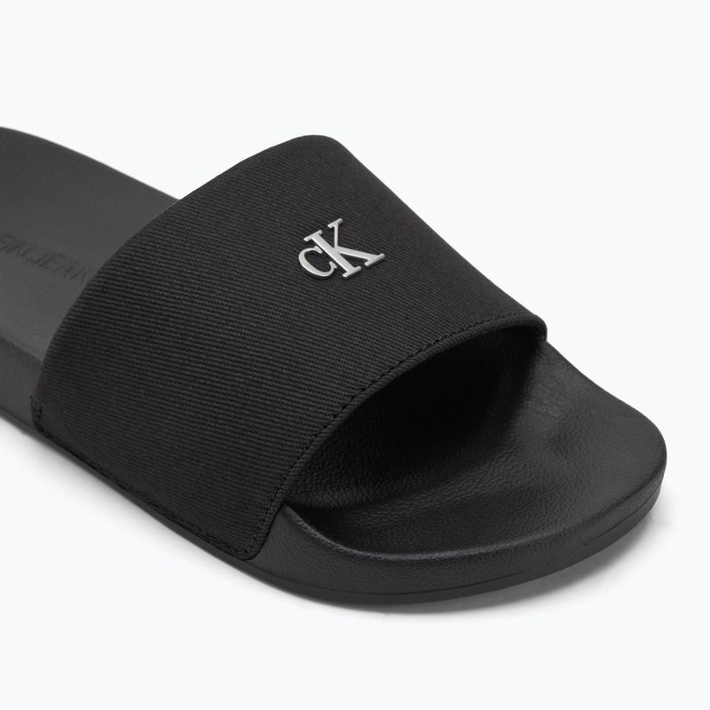 Calvin Klein women's flip-flops YW0YW01713 Slide Monogram Hardware triple black 7