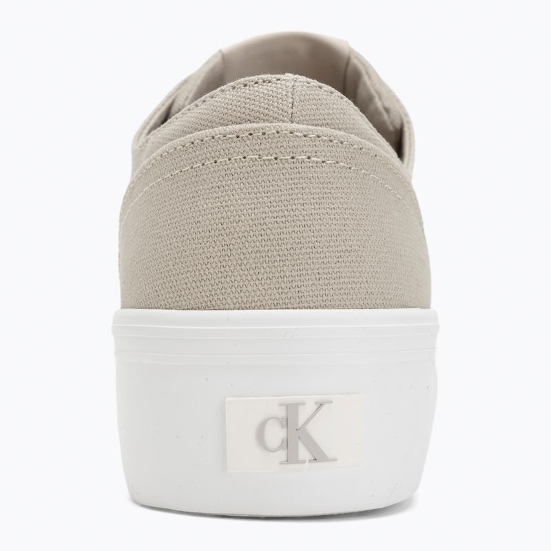 Calvin Klein women's trainers YW0YW01763 Vulc Flatform Low Cv MG eggshell/creamy white 6