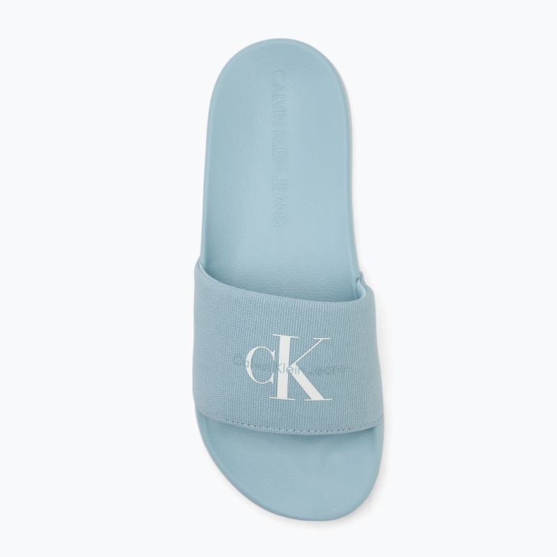 Calvin Klein women's slides YW0YW01835 Slide Monogram Wn triple cloud blue 5
