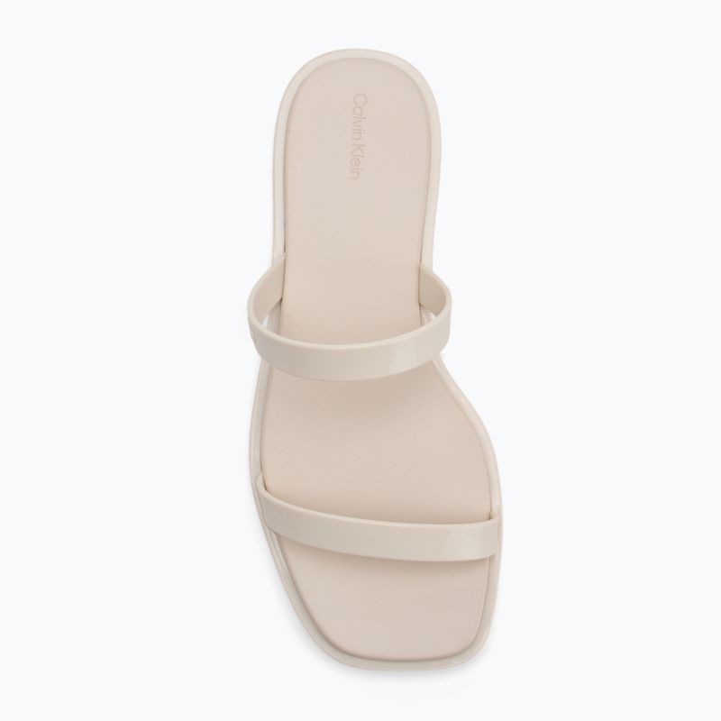 Calvin Klein women's flip-flops HW0HW02417 Double Bar Slide - Jelly turtle dove 5