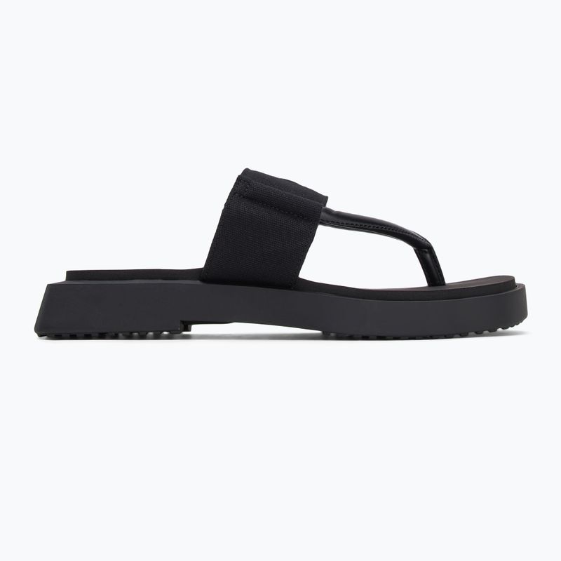 Women's Calvin Klein flip flops YW0YW01717 Sq Low Wedge Sandal Rope triple black 2