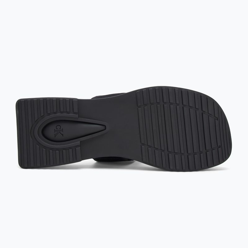 Women's Calvin Klein flip flops YW0YW01717 Sq Low Wedge Sandal Rope triple black 4