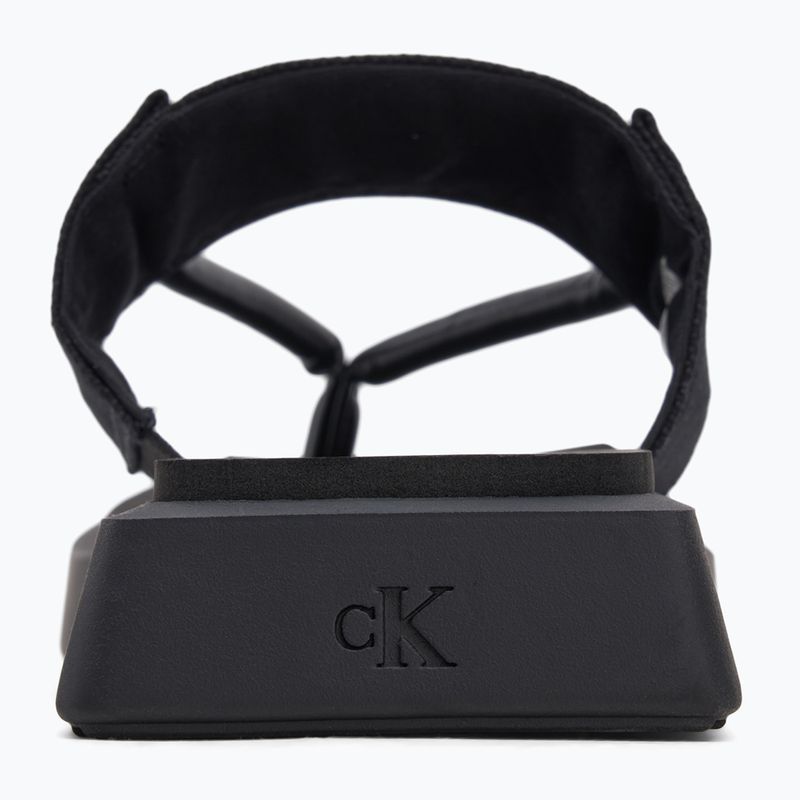 Women's Calvin Klein flip flops YW0YW01717 Sq Low Wedge Sandal Rope triple black 6